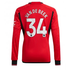 Maillot de foot Manchester United Donny van de Beek #34 Domicile 2023-24 Manche Longue